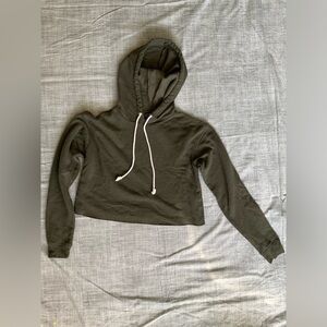 Selling crop green hoodie good condition